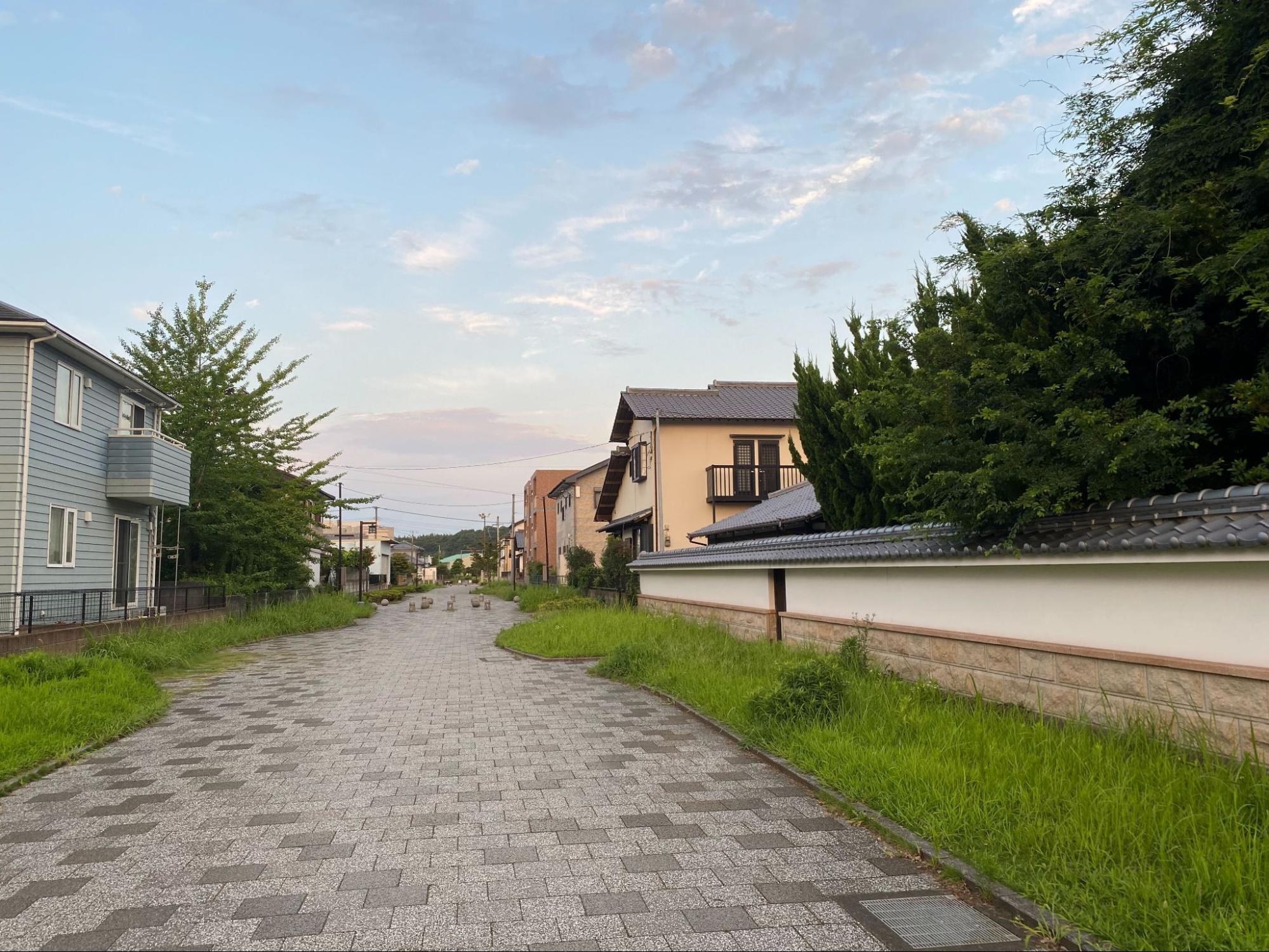 原田さんの住む地域の閑静な住宅街の様子